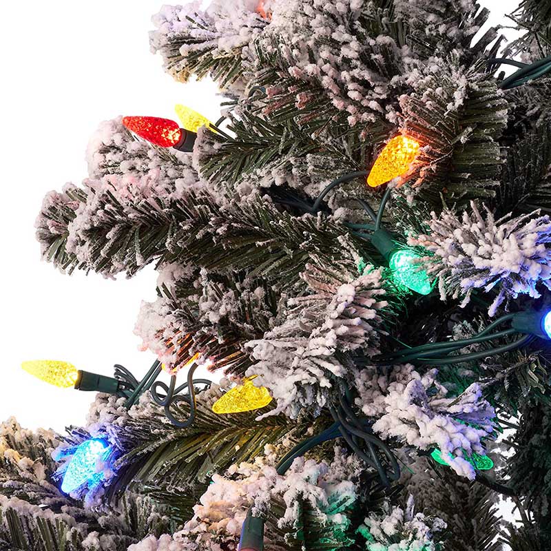 120-volt Outdoor/Indoor Christmas Lights C5 LED, 50-Bulbs per 16.3FT Set, Multi-Color